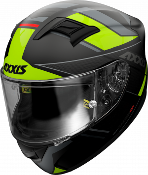 FULL FACE helmet AXXIS GP RACER SV FIBER tech matt fluor yellow XS