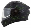 Full face helmet CASSIDA INTEGRAL 3.0 HACK matt black /green 2XL
