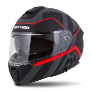 Full face helmet CASSIDA Modulo 2.0 Profile matt black/ grey/ red 2XL
