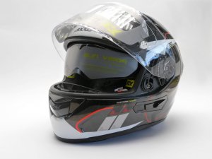 FULL FACE helmet AXXIS RACER GP CARBON SV spike a0 gloss pearl white XXL