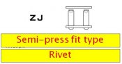 Rivet type connecting link D.I.D Chain 520ERV7 ZJ Gold/Gold